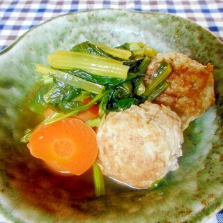 肉団子と大根と小松菜の煮物